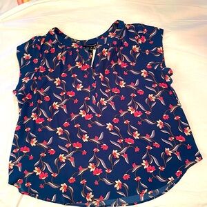 Navy and Floral 41 Hawthorn Blouse